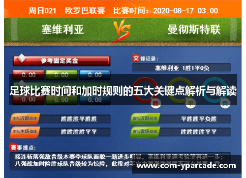 足球比赛时间和加时规则的五大关键点解析与解读